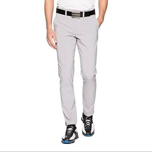 Skechers Light Grey Go Golf Nylon Performance Golf Flat Front Chino Pants